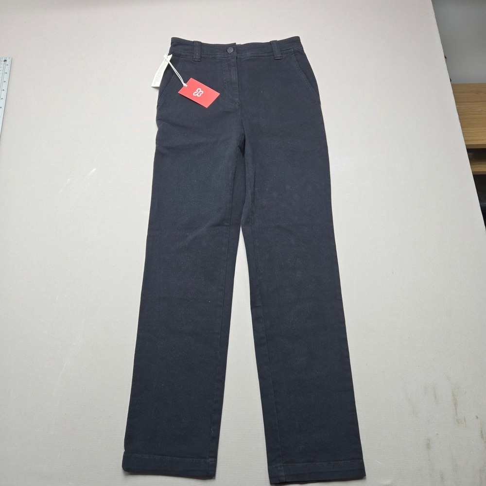 Sunday Best Vittoria Pants High Rise Straight Leg GD Black Women Size 2 114480